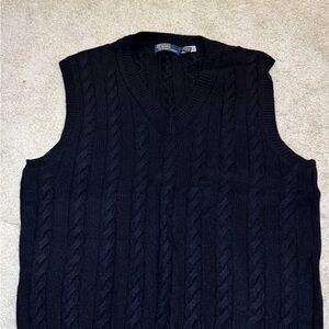Polo Ralph Lauren Wool-Cashmere Cable Knit Sweater Vest. Size L